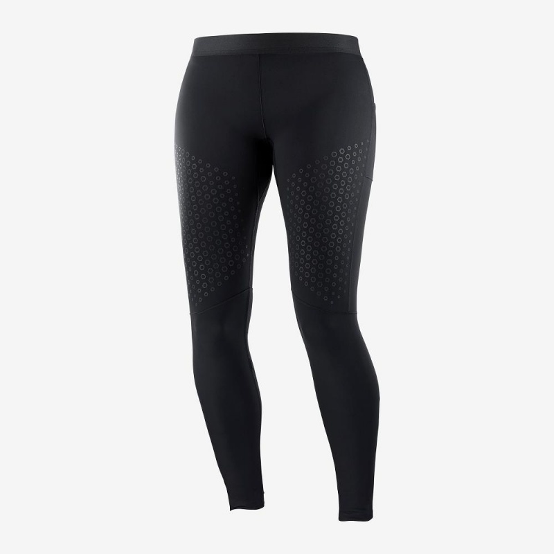 Salomon Support Tight W Strumpfhose Schwarz | 71490-XNQH