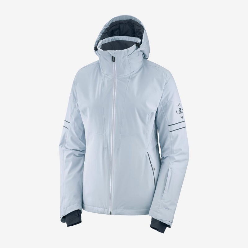 Salomon The Brilliant Jacket W Skijacken Blau | 31895-BRFG