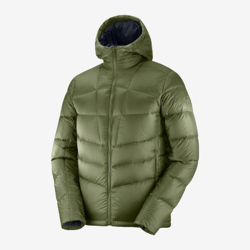 Salomon Transition Down Hoodie M Jacke Grün | 43895-CAXG