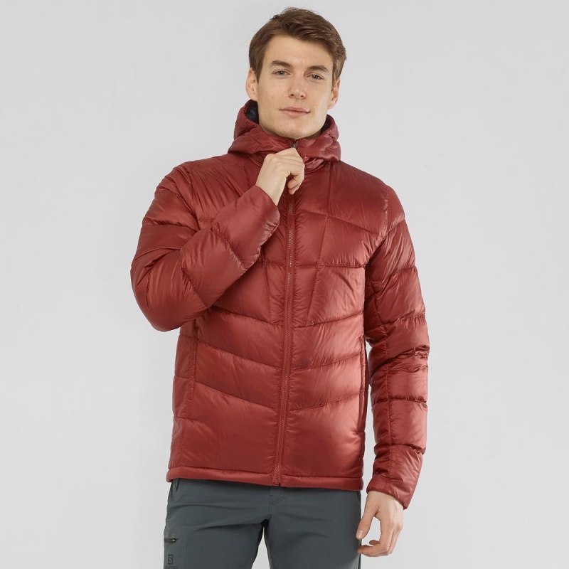 Salomon Transition Down Hoodie M Jacke Rot | 61235-XCIT