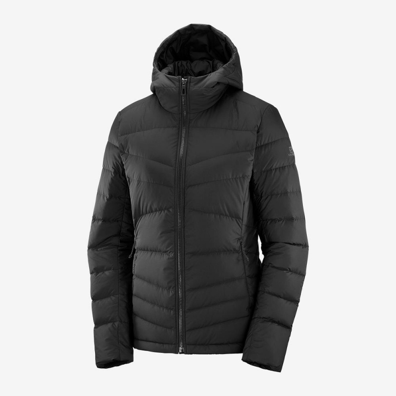 Salomon Transition Down Hoodie W Jacke Schwarz | 80927-JQDM