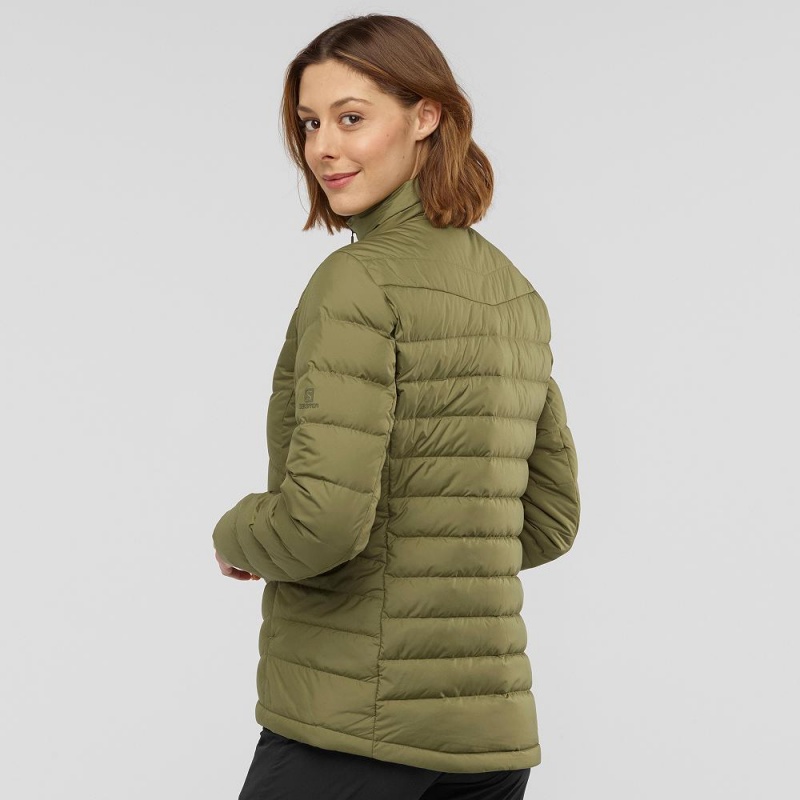 Salomon Transition Down Jacket W Jacke Grün | 86430-GZWL