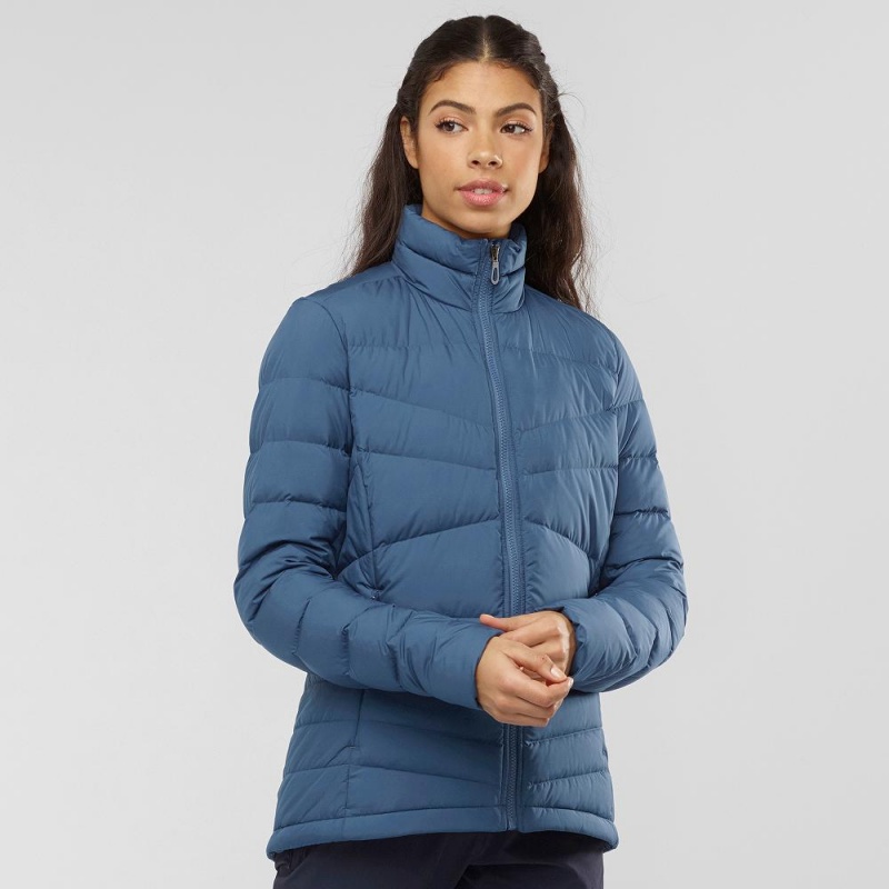 Salomon Transition Down Jacket W Jacke Navy | 10429-IZDO