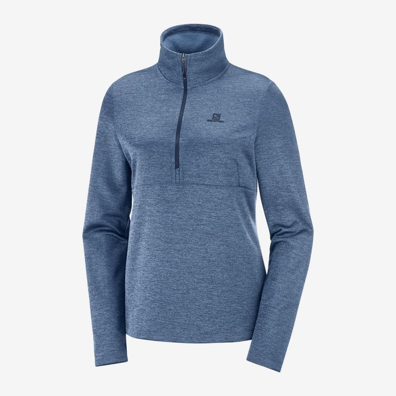 Salomon Transition Half Zip W Skijacken Navy | 96045-GNHI