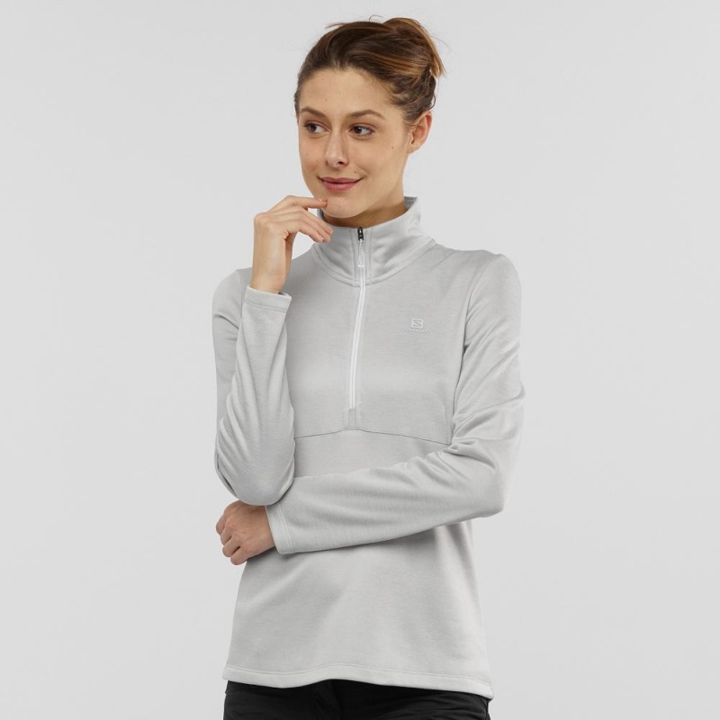 Salomon Transition Half Zip W Skijacken Weiß | 93260-RBPQ