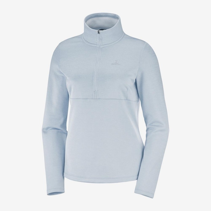 Salomon Transition Half Zip W Skijacken Blau | 23170-ZEGJ