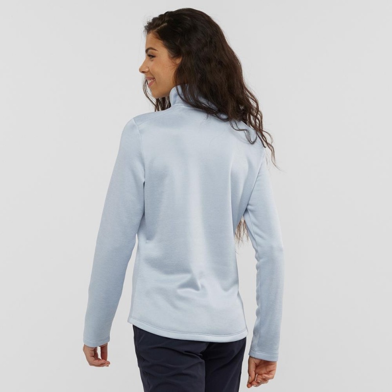 Salomon Transition Half Zip W Skijacken Blau | 23170-ZEGJ