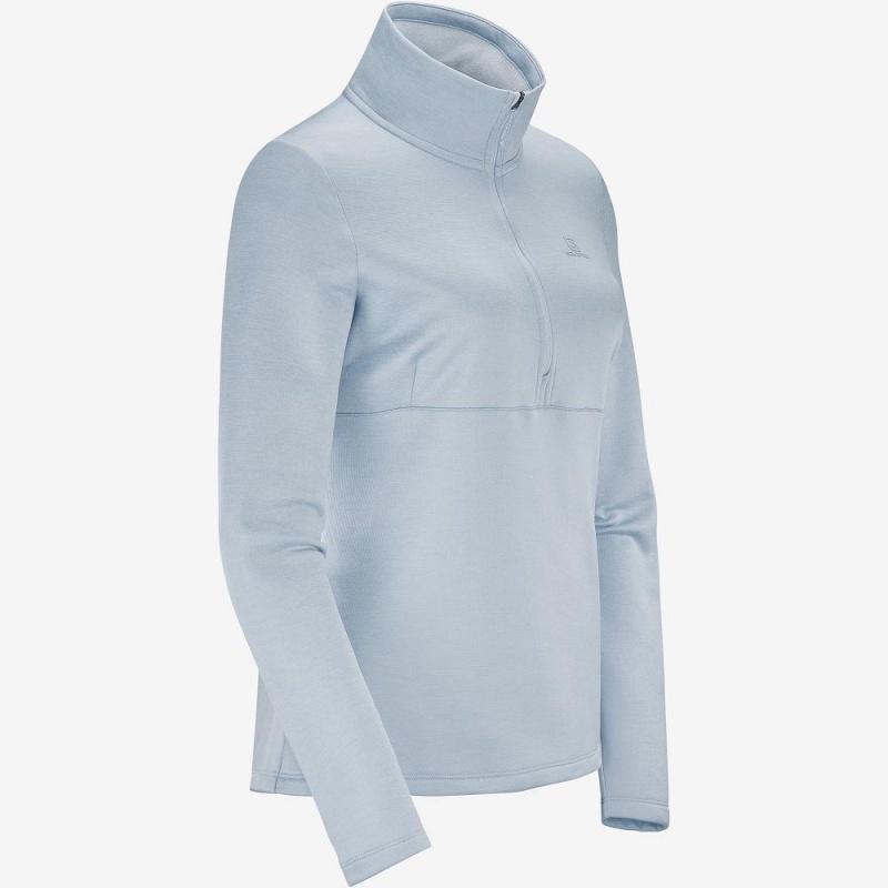 Salomon Transition Half Zip W Skijacken Blau | 23170-ZEGJ