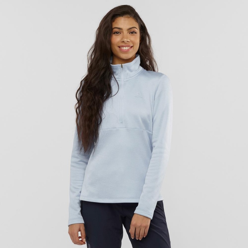 Salomon Transition Half Zip W Skijacken Blau | 23170-ZEGJ