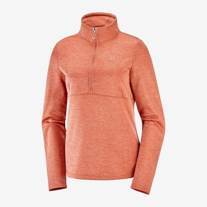 Salomon Transition Half Zip W Skijacken Orange | 04861-EGFC