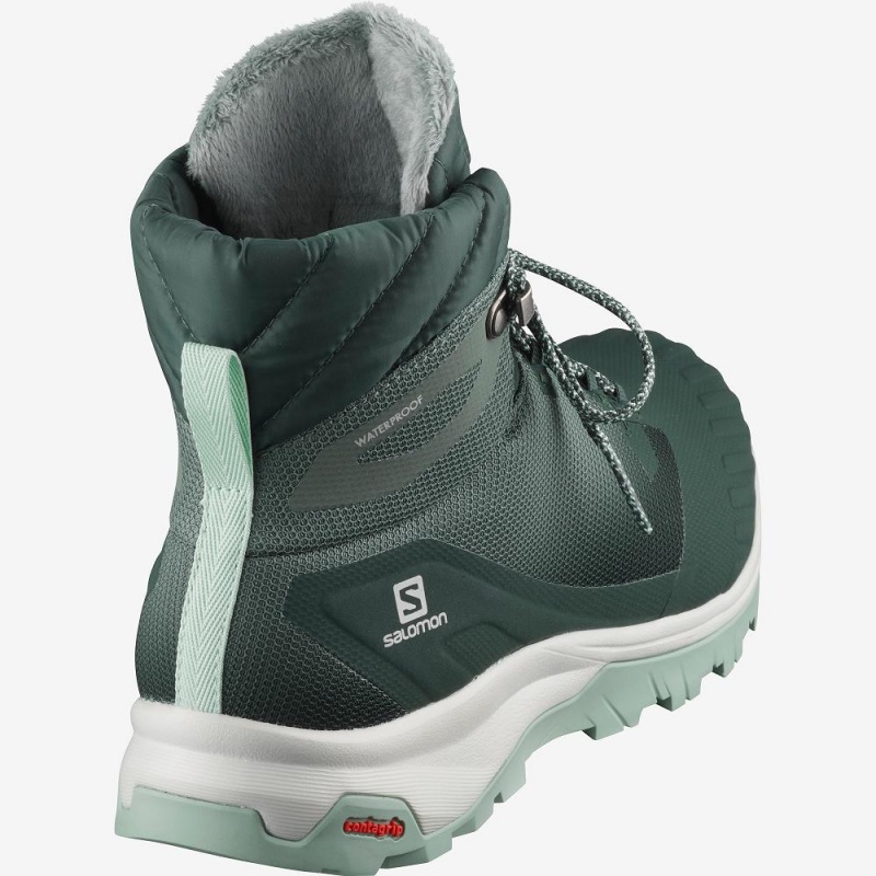 Salomon Vaya Blaze Thinsulate Climasalomon Wasserdichte Winterstiefel Grün | 37054-PXWA