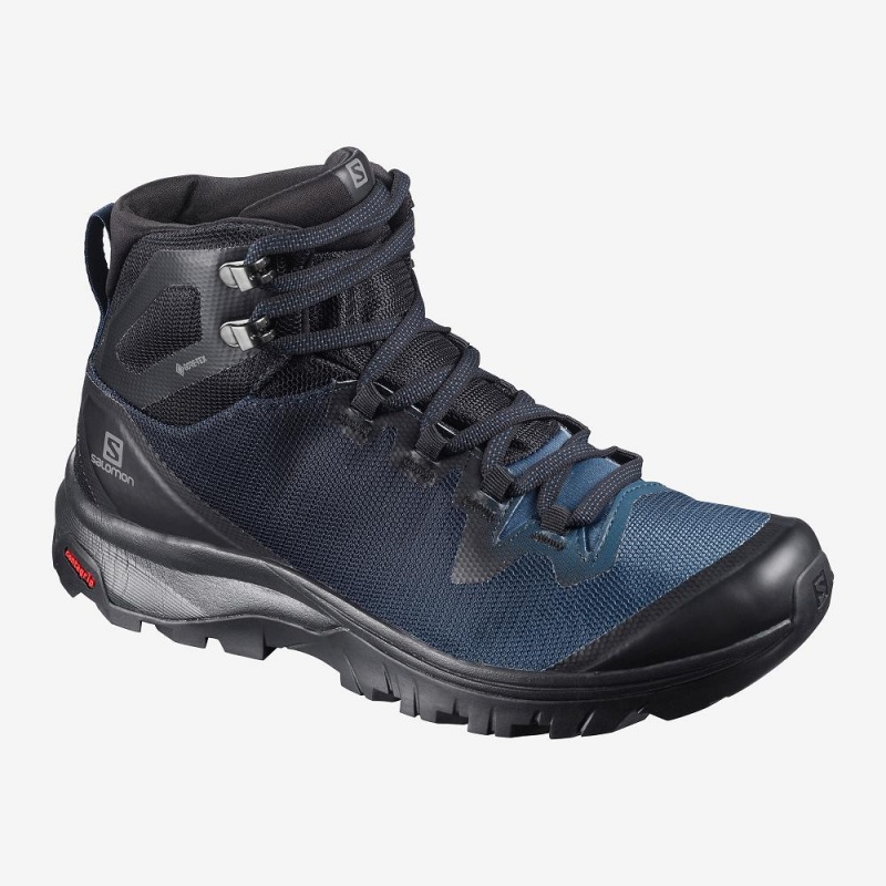 Salomon Vaya Mid Gore-Tex Wanderstiefel Schwarz | 04369-DJWX