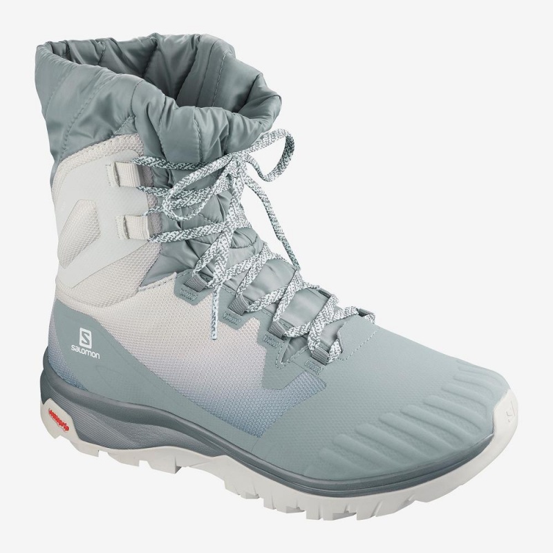 Salomon Vaya Powder Thinsulate Climasalomon Wasserdichte Winterstiefel Grün | 03146-AOSB