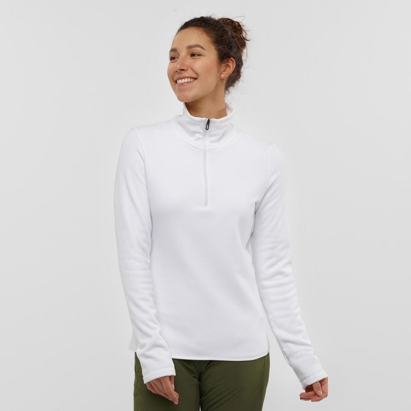 Salomon Warm Ambition Half Zip W Skijacken Weiß | 27094-FXHR