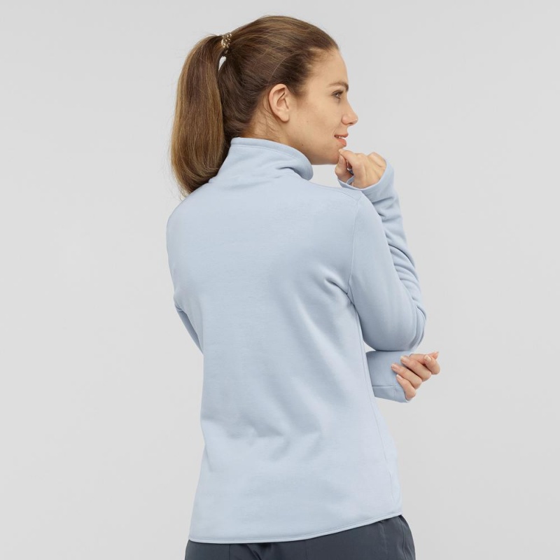 Salomon Warm Ambition Half Zip W Skijacken Blau | 26078-EMXB