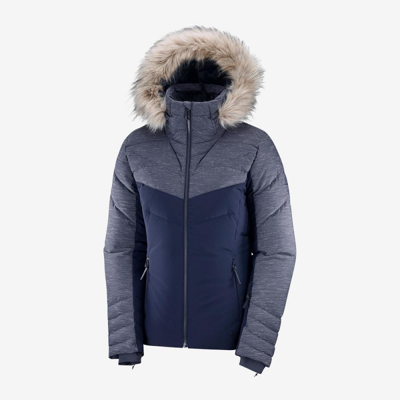 Salomon Warm Ambition Jacket W Skijacken Navy | 19236-JPWY