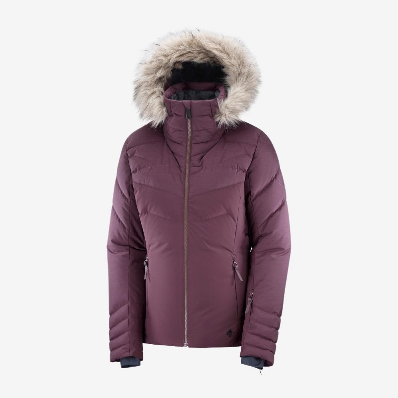 Salomon Warm Ambition Jacket W Skijacken Lila | 04653-TOWI