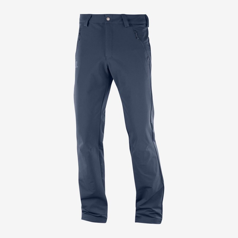 Salomon Wayfarer Warm Gerade Hose Navy | 78029-SFJP