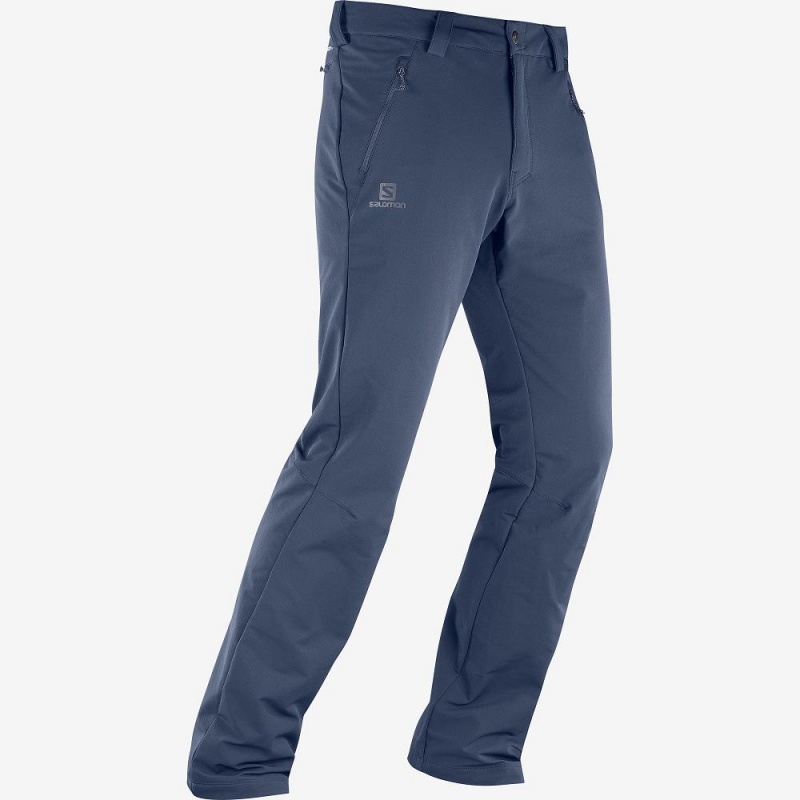 Salomon Wayfarer Warm Gerade Hose Navy | 78029-SFJP