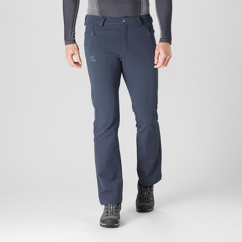 Salomon Wayfarer Warm Gerade Hose Navy | 78029-SFJP