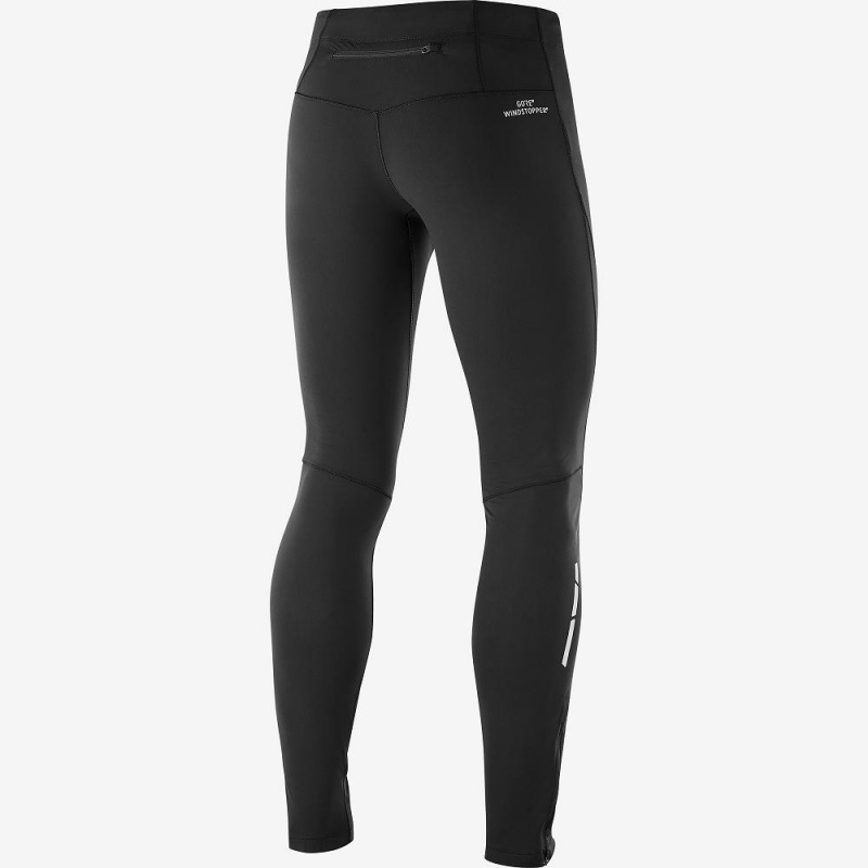 Salomon Windstopper Tight M Strumpfhose Schwarz | 52196-QKUT