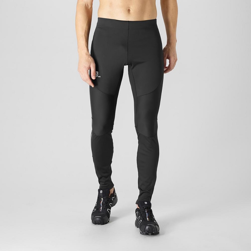 Salomon Windstopper Tight M Strumpfhose Schwarz | 52196-QKUT