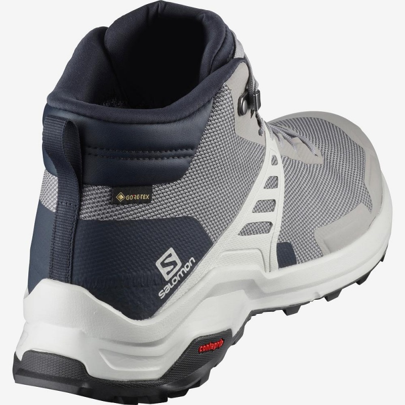 Salomon X Raise Mid Gore-Tex Wanderstiefel Gray | 34601-TFDH