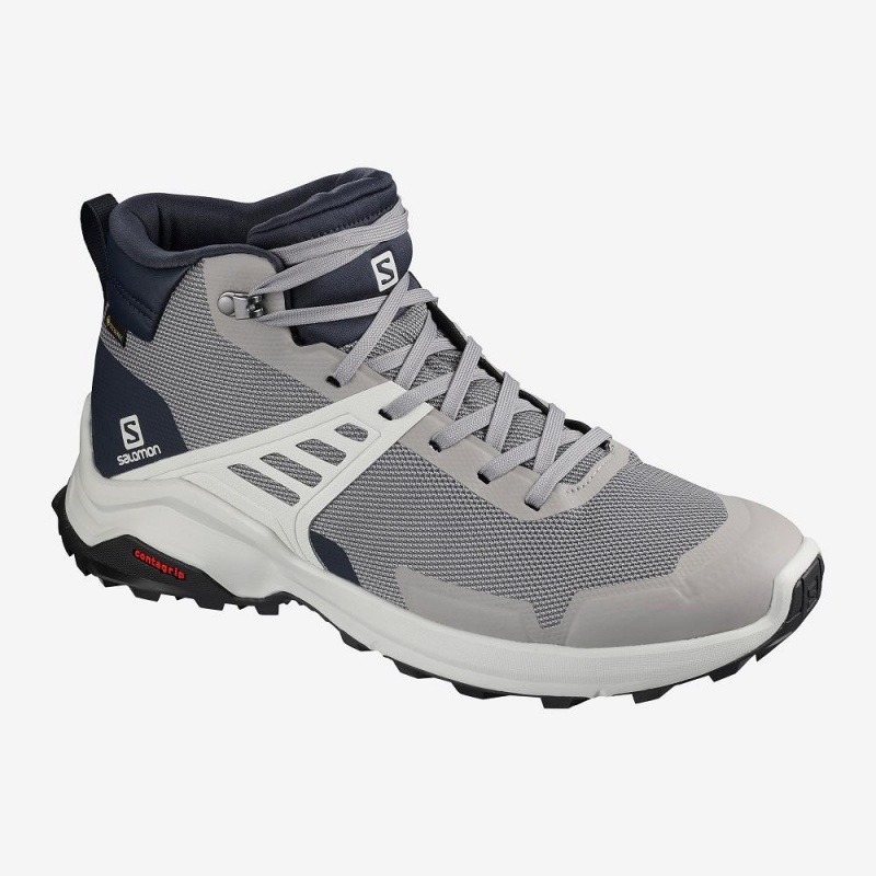 Salomon X Raise Mid Gore-Tex Wanderstiefel Gray | 34601-TFDH