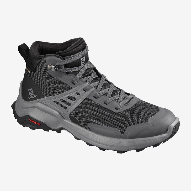 Salomon X Raise Mid Gore-Tex Wanderstiefel Gray | 25741-UBXV