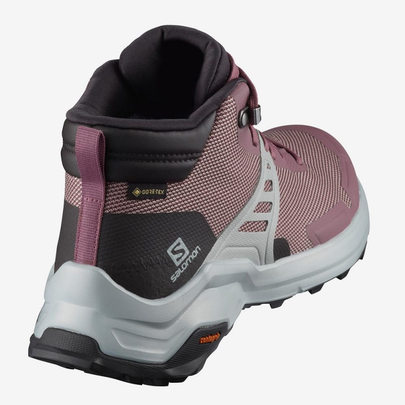 Salomon X Raise Mid Gore-Tex Wanderstiefel Rosa | 79582-LRMG