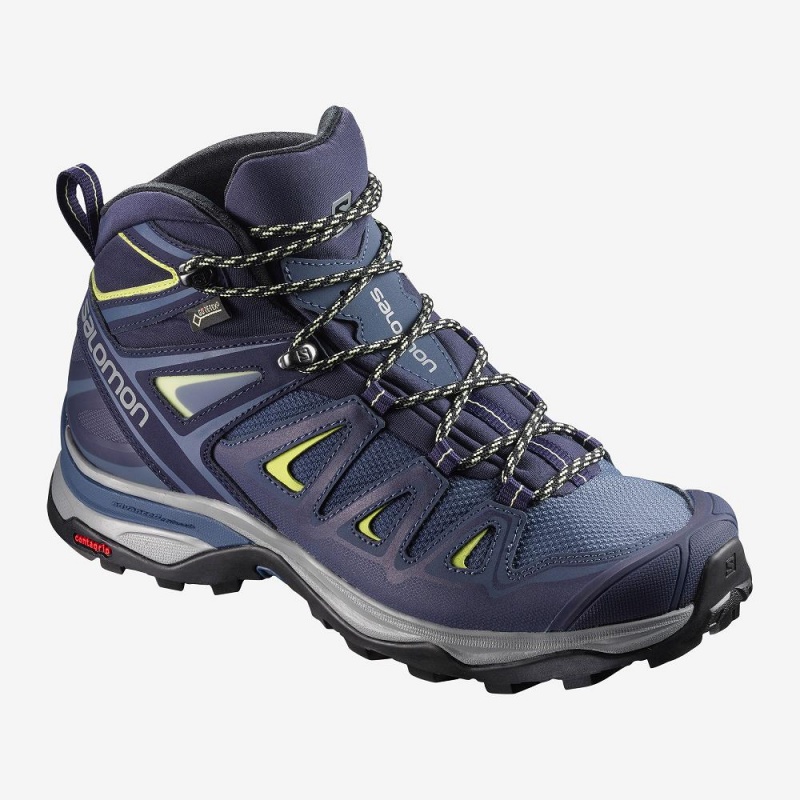 Salomon X Ultra 3 Mid Gore-Tex Wanderstiefel Blau | 74081-ILMT