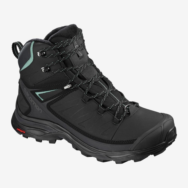 Salomon X Ultra Mid Winter Cs Wp W Trailrunning Schuhe Schwarz | 29301-TCGI