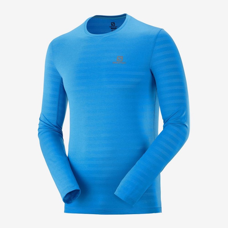 Salomon Xa Ls Tee M Oberteile Blau | 83071-EVIM