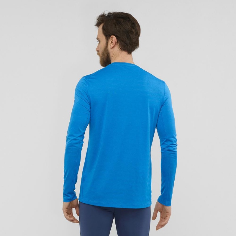 Salomon Xa Ls Tee M Oberteile Blau | 83071-EVIM