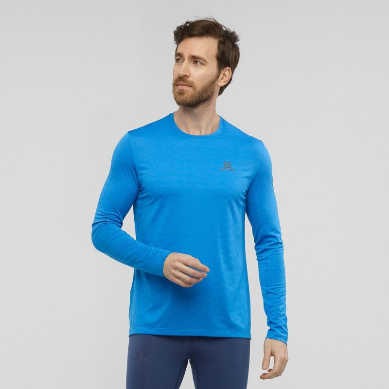 Salomon Xa Ls Tee M Oberteile Blau | 83071-EVIM