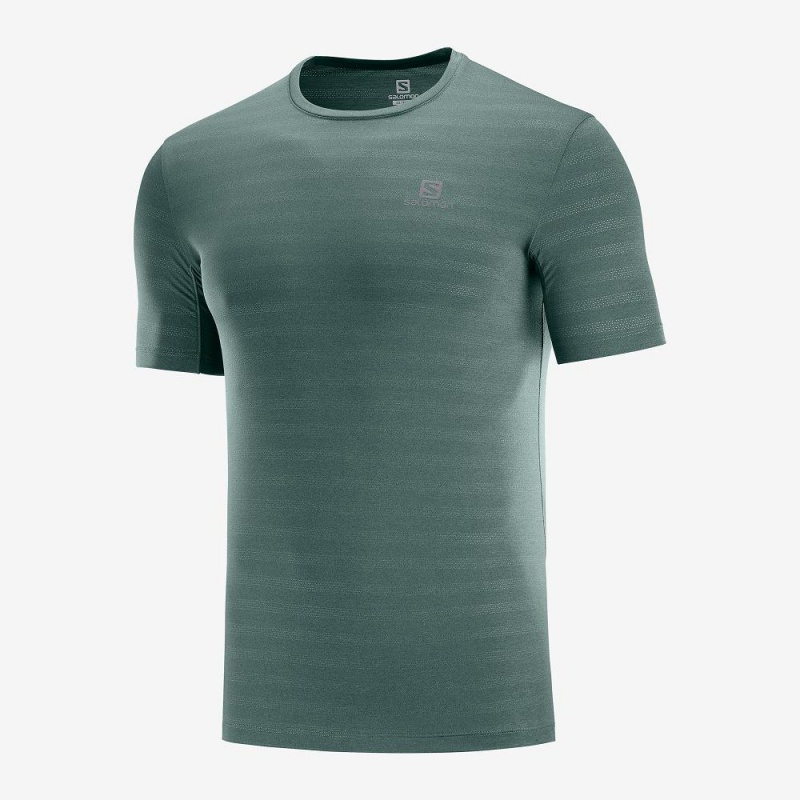 Salomon Xa Tee M Oberteile Grün | 43520-ESAT