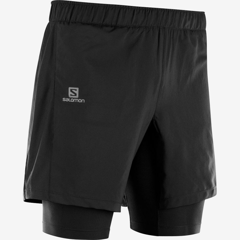 Salomon Xa Twinskin Kurze Hose Schwarz | 15487-CAQJ